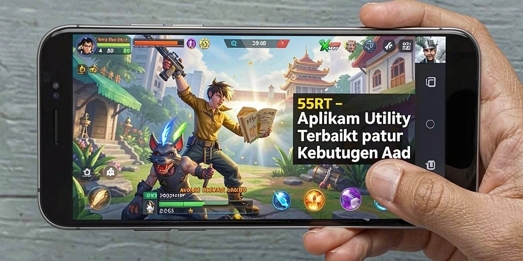 Screenshot utama 55RT menunjukkan fitur pengelolaan tugas.