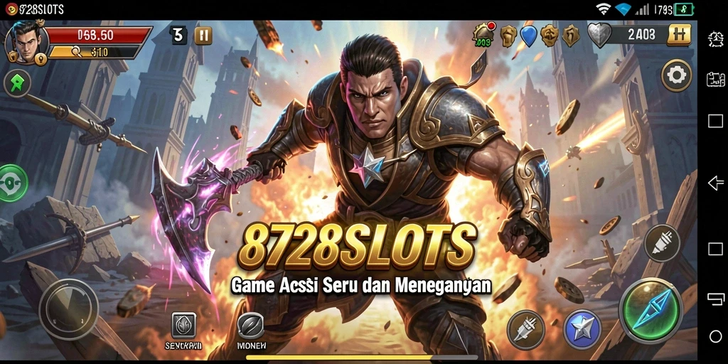 Screenshot utama 8728SLOTS menampilkan gameplay mendebarkan dengan aksi yang intens.