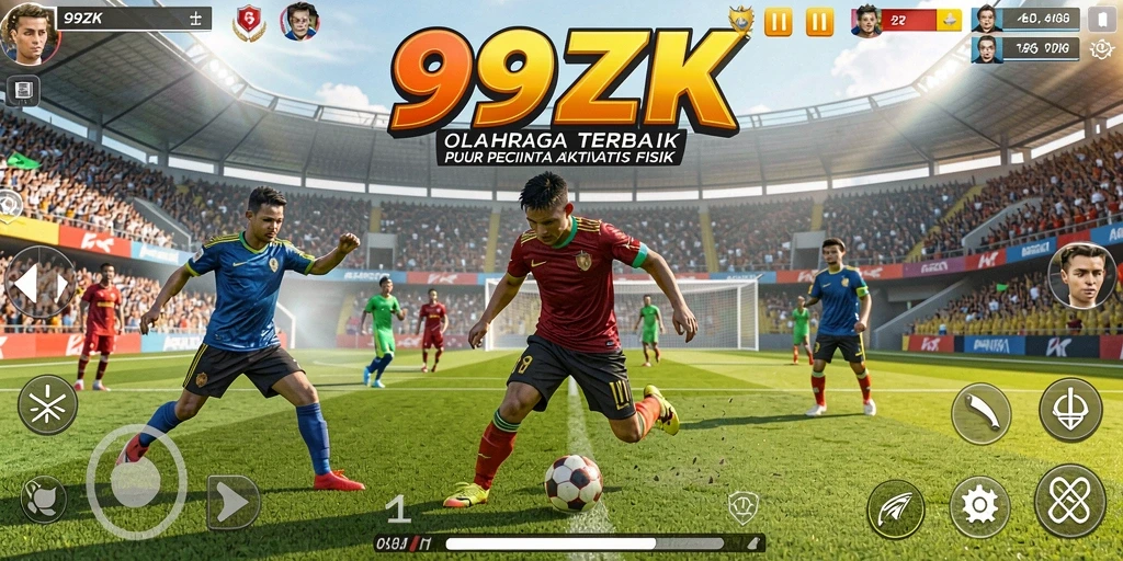 Tangkapan layar dari gameplay seru 99ZK menampilkan aksi olahraga intens.