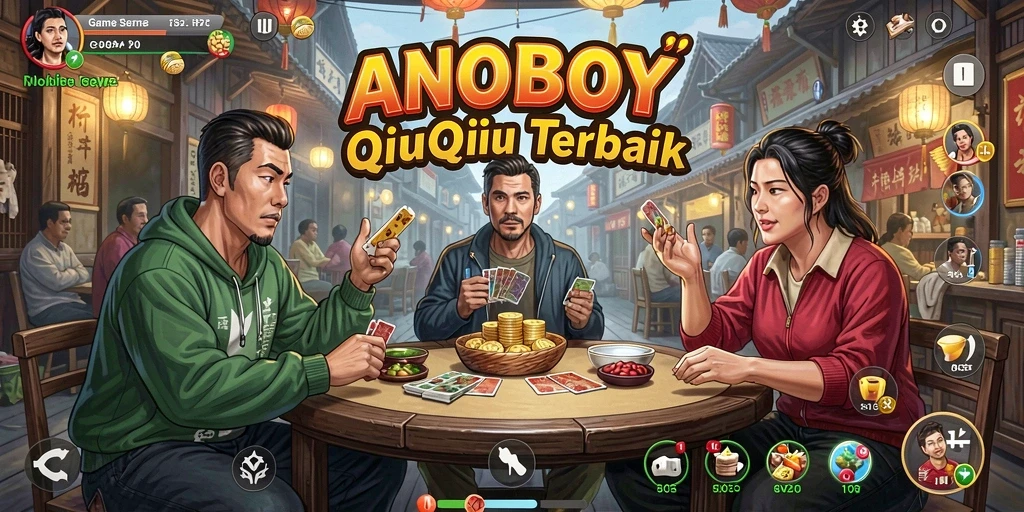 Tampilan gameplay seru ANOBOY saat bermain QiuQiu.