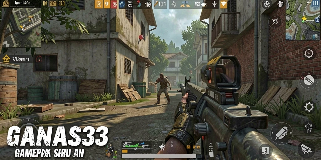 Tangkapan layar menunjukkan aksi mendebarkan dalam game FPS.