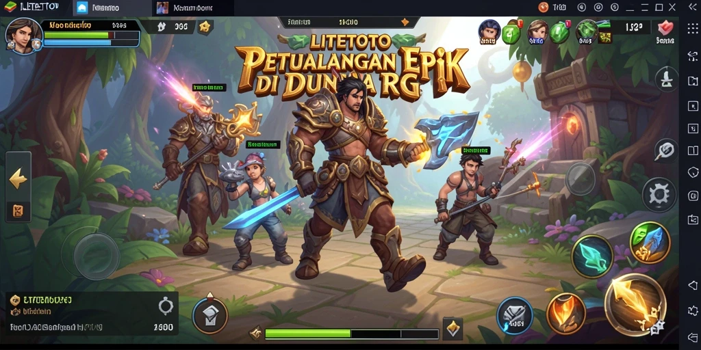 Tampilan gameplay LITETOTO yang seru dan mendebarkan.