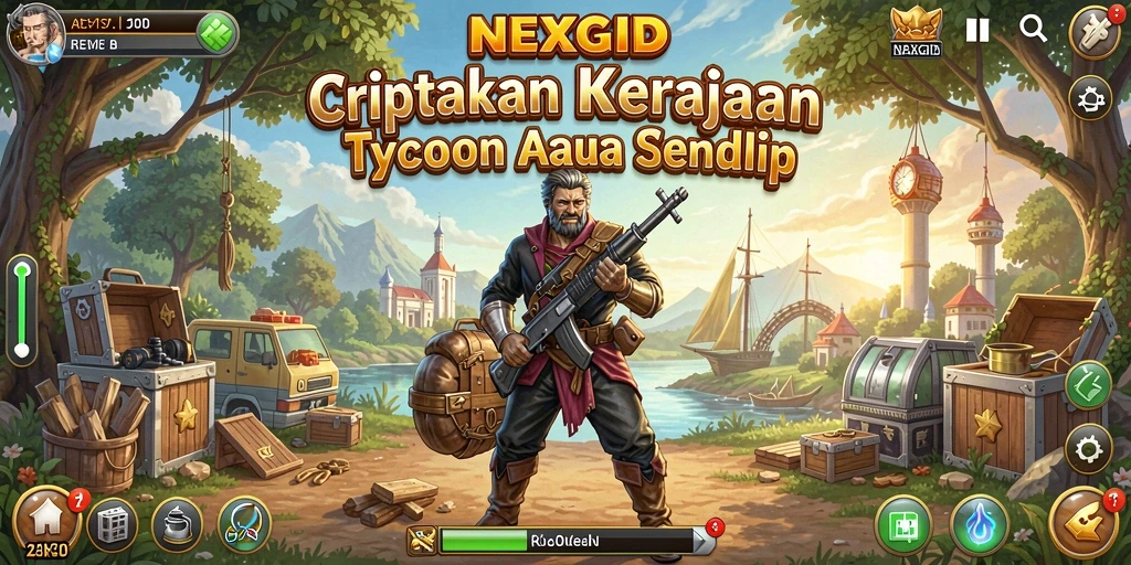 Tampilan gameplay NEXGID dengan elemen Tycoon yang menarik.