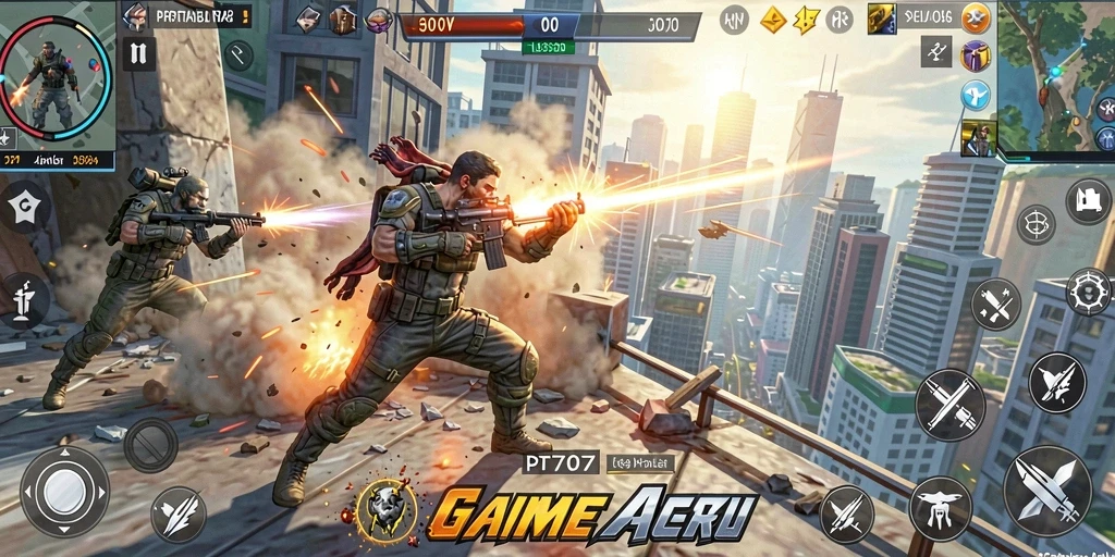 Tampilan luar biasa dari gameplay PT707 yang penuh aksi.