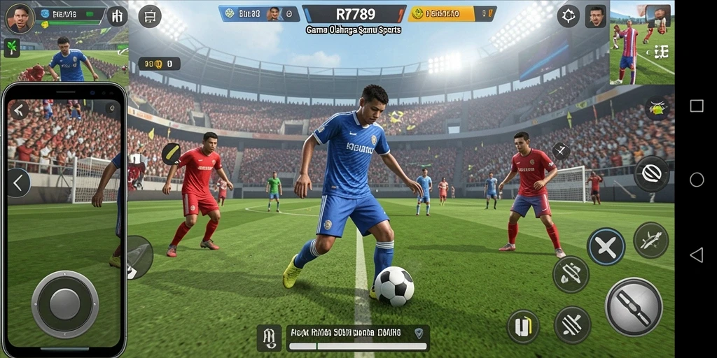 Screenshot gameplay <strong>RR789</strong> menampilkan aksi olahraga yang mendebarkan.