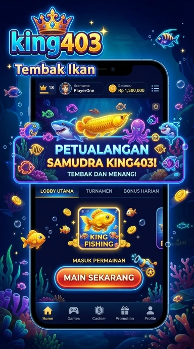 Screenshot aplikasi king403 menunjukkan kemudahan navigasi.